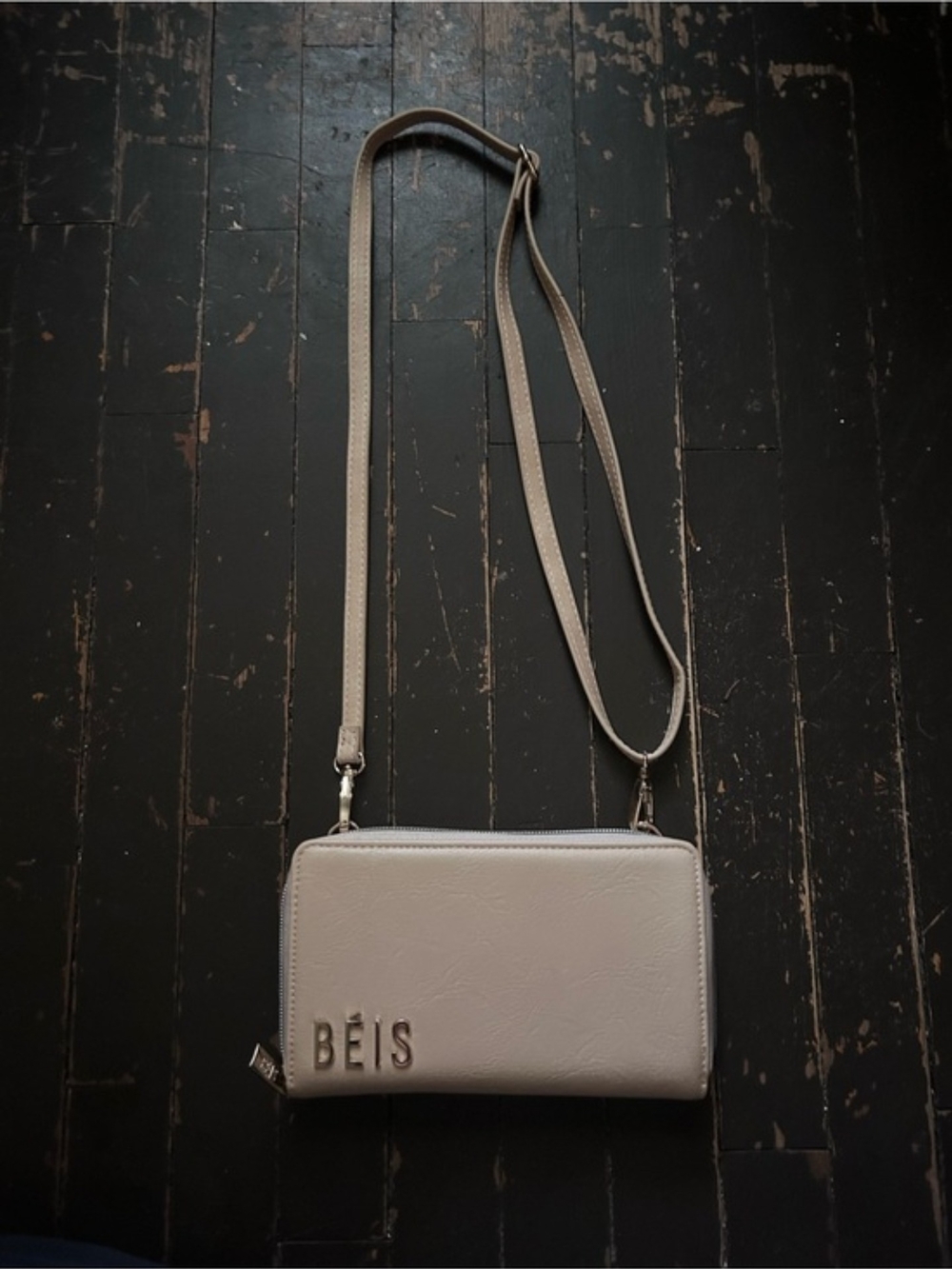 BEIS Beige Crossbody Wallet and Wristlet - Convertible Women’s Bag